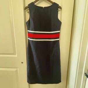 Vintage BFA Classics Women's Midi Sheath Sleeveless Blue Dress Size 10